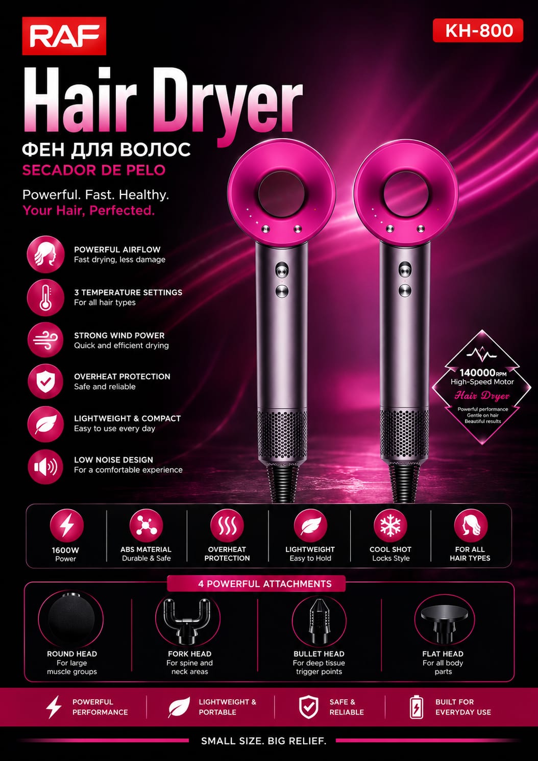 RAF Hair Dryer 1600W