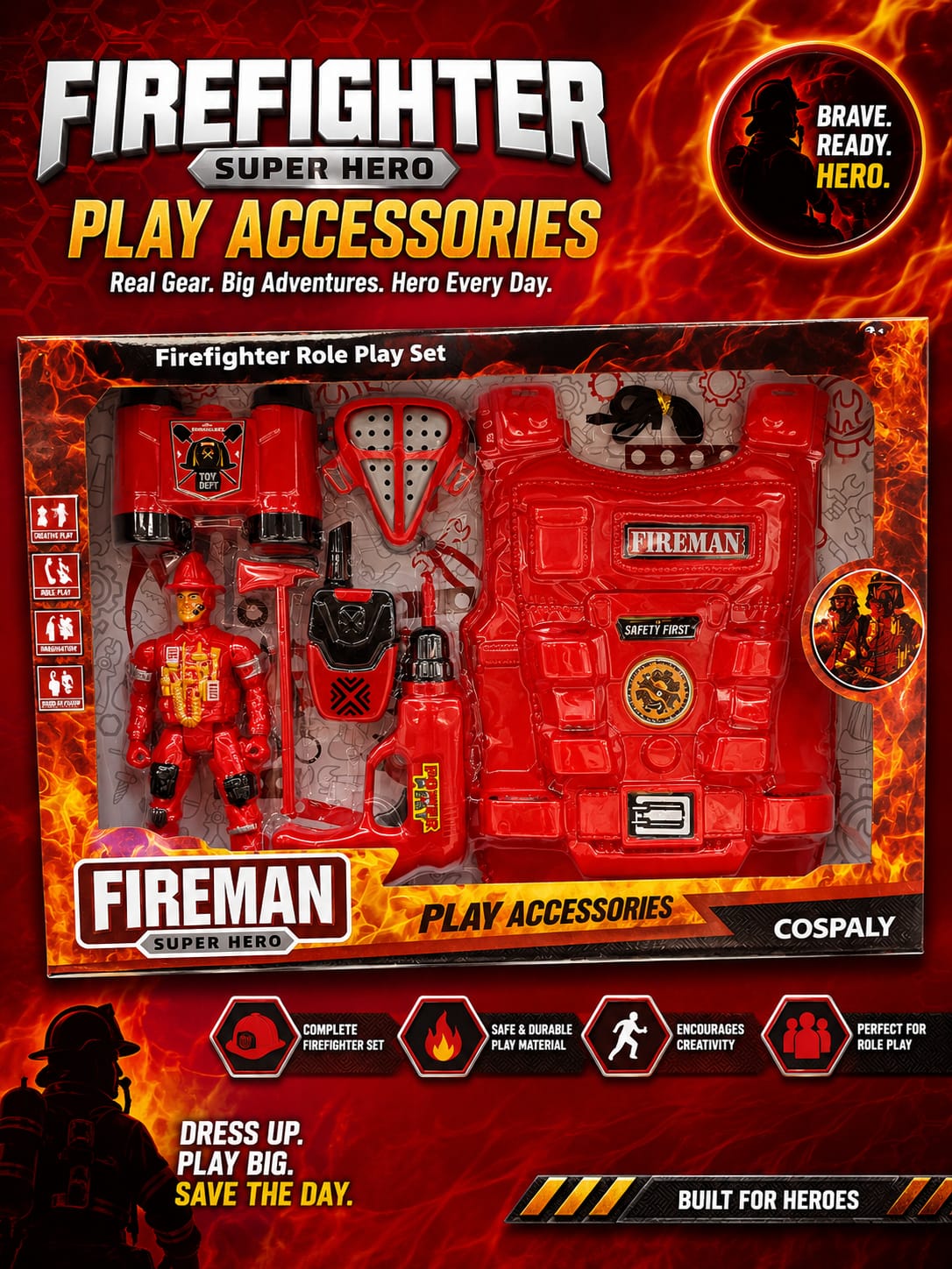 Fire Fighter Super Hero Role Play Set