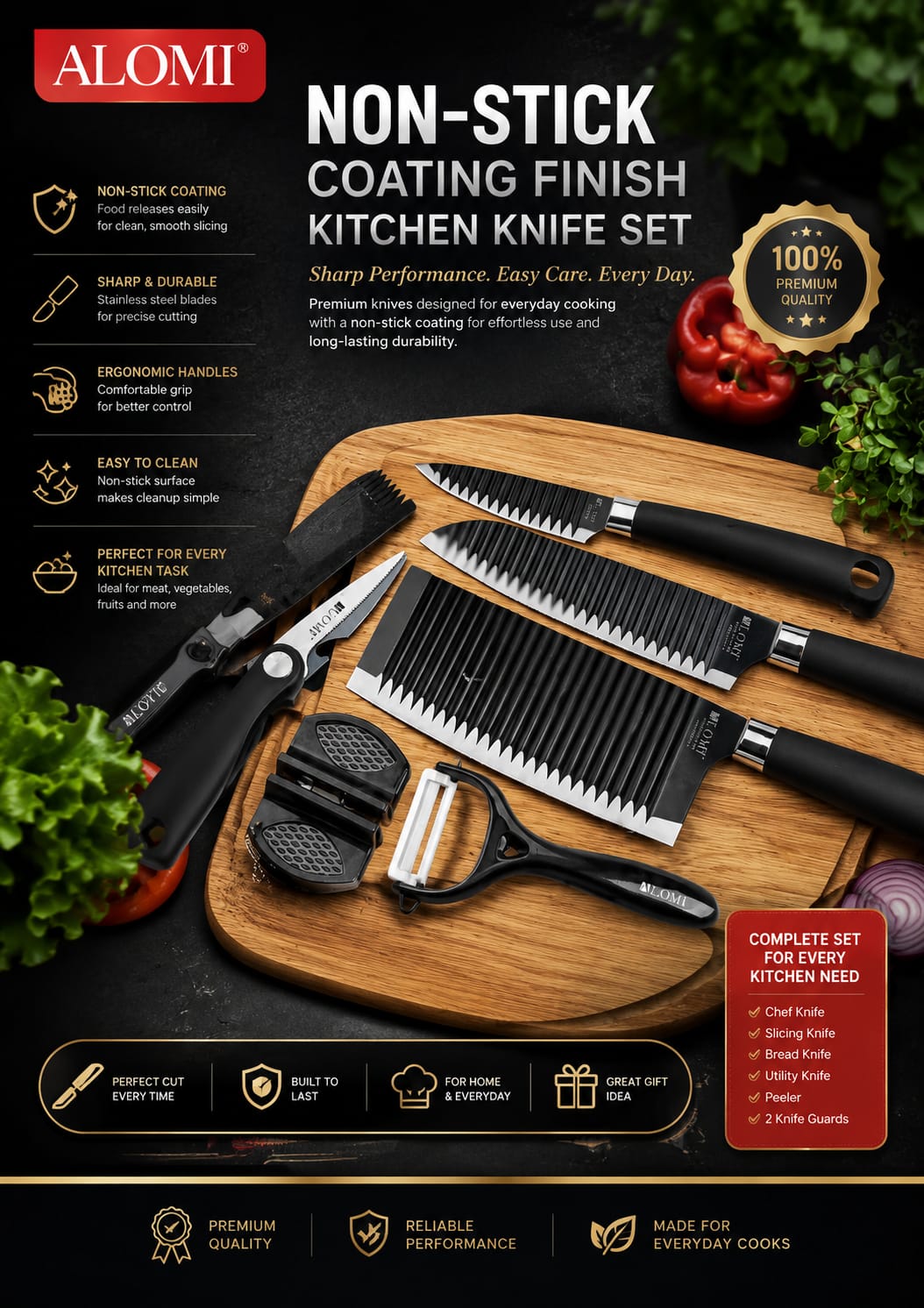 Alomi Kitchen knife set